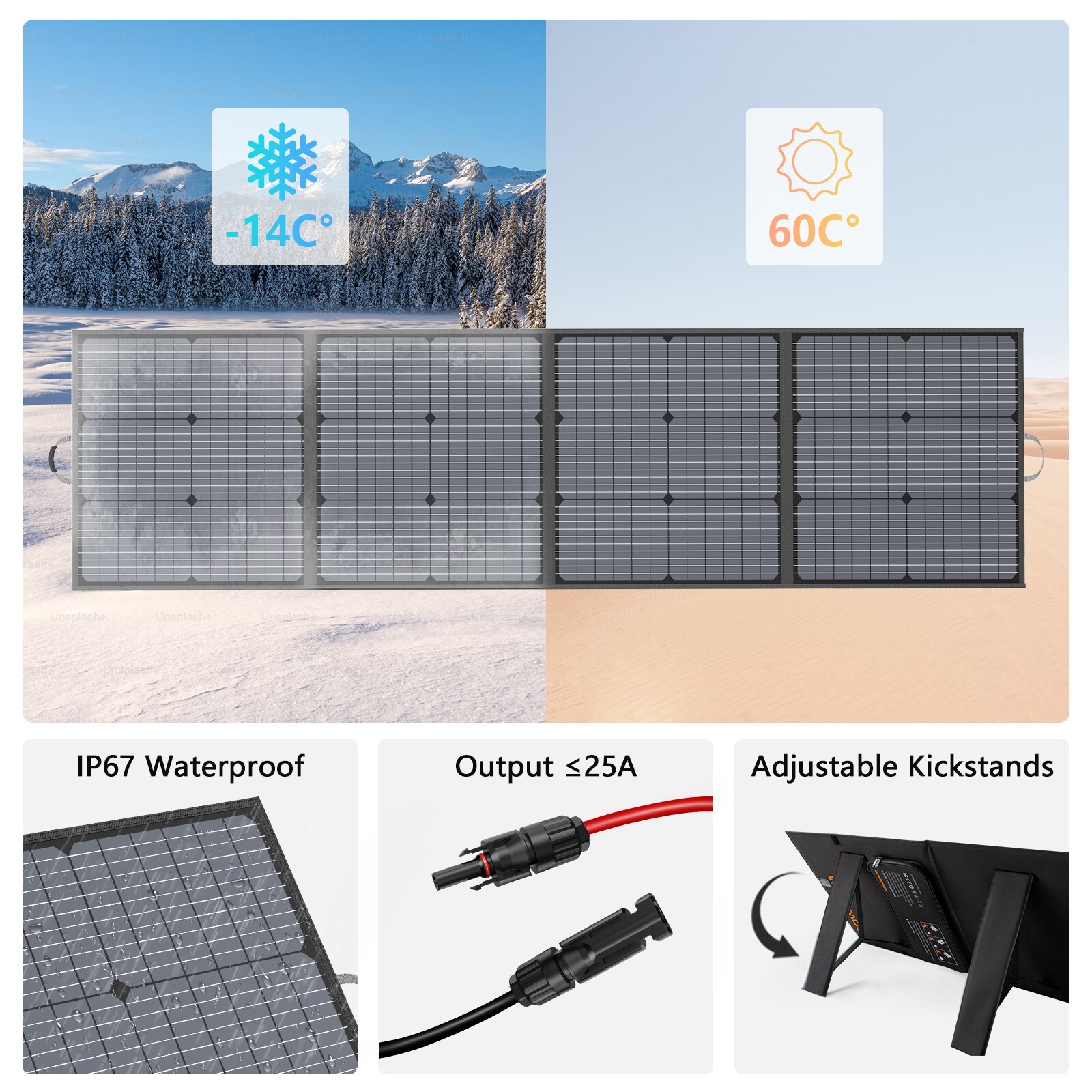 220W Solar Panels Used for Jackery HomePower 3000 ANKER SOLIX C1000 Powerstation