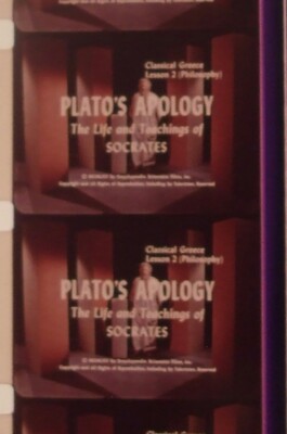 PLUTO'S APOLOGY LIFE &TEACHING OF SOCRATES 16MM FILM MOVIE 12'' REEL+ CAN #331