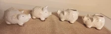 Vintage Cracker Barrel Ceramic Pigs Salt & Pepper Shakers & Toothpick Holders