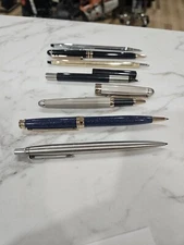 Vintage Parker, Cross,Pierre cardin, Colibri Ballpoint & Fountain Pens Need Ink