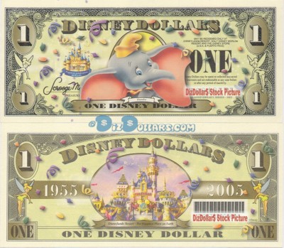 WDW 2005 D $1 Barcode MINT UNCIRCULATED DUMBO Disney World Dollar Dollars DIS95
