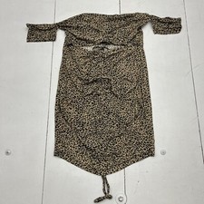 Shein Leopard Print Off The Shoulder Dress Women’s Size Large NEW