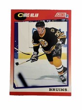 Brand New: Vintage’91 SCORE Chris Nilan Boston Bruins Bilingual Trading Card 