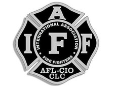 IAFF AFL-CIO CLC FIRE MALTESE HELMET BLACK GRAY 4" CAR STICKER DECAL MADE IN USA