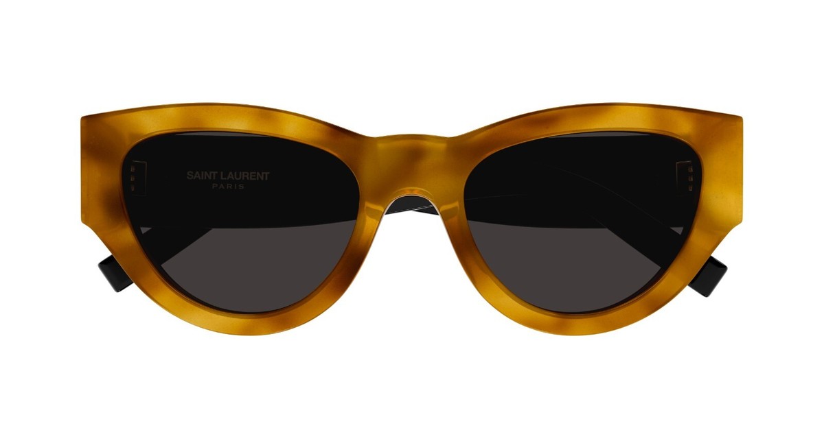 Saint Laurent Havana Tortoiseshell Cat-Eye Sunglasses with Dark Lenses SL 276 MICA in Brown | Saint Laurent | YSL EN-US main image 3