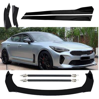 Front Bumper Lip Spoiler Splitter Side Skirt For KIA Stinger Forte GT Body Kits
