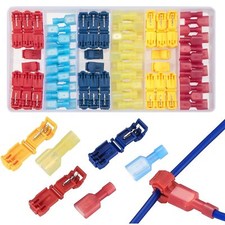 120 Conectores De Cable Terminales Electricos T-Tap Self-Stripping Splice Nylon