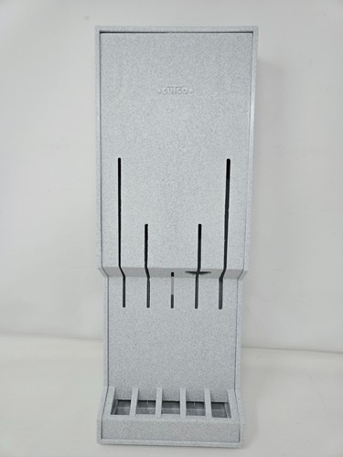 CUTCO Knife Fork Holder Ivory Five Slot #1742 Plastic Tray Drawer Wall Mount
