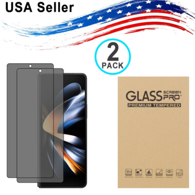 2PK SAMSUNG Galaxy Z Fold 3 4 5 6 5G PRIVACY TEMPERED GLASS SCREEN PROTECTOR