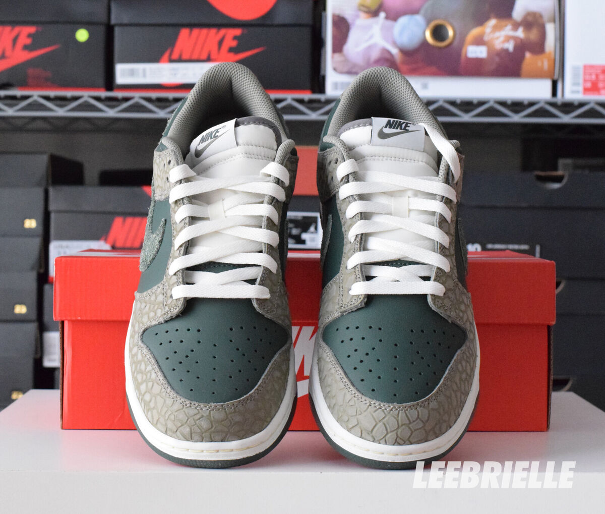 NIKE DUNK LOW RETRO PRM PREMIUM DARK STUCCO GREY VINTAGE NIKE DUNK LOW RETRO PRM PREMIUM DARK STUCCO GREY VINTAGE