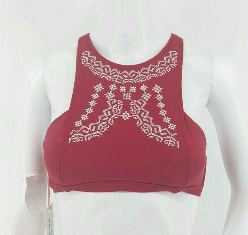 NWT Minkpink Women's Mandala Wonder High Neck Bikini Top Berry Pink S - 第 1/8 張圖片