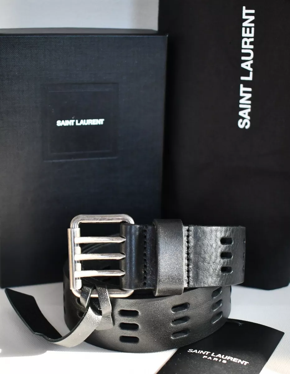 Saint Laurent buckle-fastening leather belt - Black