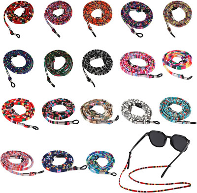 18 Stück Brillenband Damen, Brillenbänder Bunt Sport, Baumwolle Brillen Ketten,