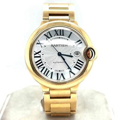 Cartier Ballon Bleu Large Model Automatic 18k Yellow Gold Men's Watch W69005Z2
