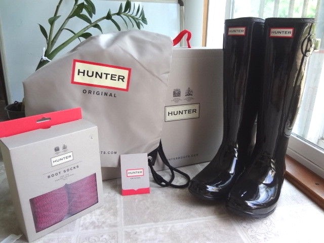Hunter Original Tour Gloss Packable Boot, 10 & Extra (NEW