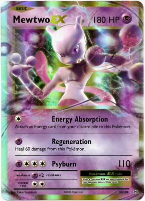 MEWTWO EX, 52/108, HP180, JUMBO CARD, NEAR MINT | eBay