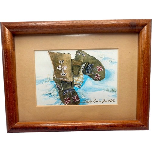 Set of 3 The Four Seasons Moccasin Series Miniature Framed Prints LeTisha Smith - Picture 4 of 12