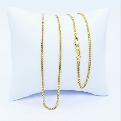 22K massive Gelbgold Weizen Kette Halskette 22 in 1,4 mm echt gepunzt 916