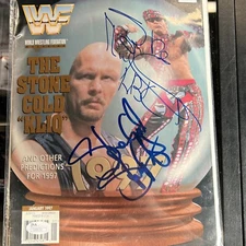 Signed & Verified WWF Magazine January 1997 “the Stone Cold Cliq”