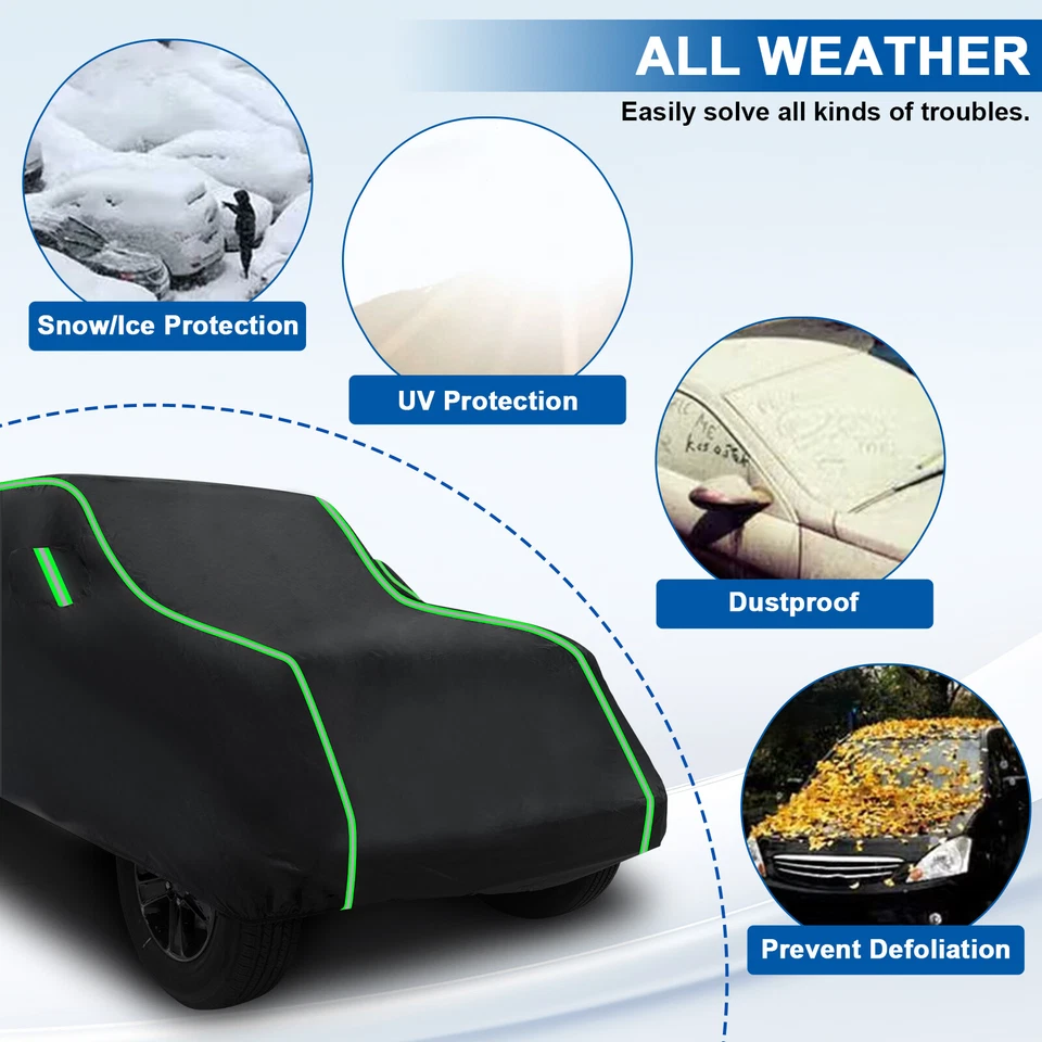 Cubierta de coche de 6 capas para Jeep Wrangler JK JL 4 puertas exterior nieve lluvia a prueba de rayos UV Foto 4 de 4