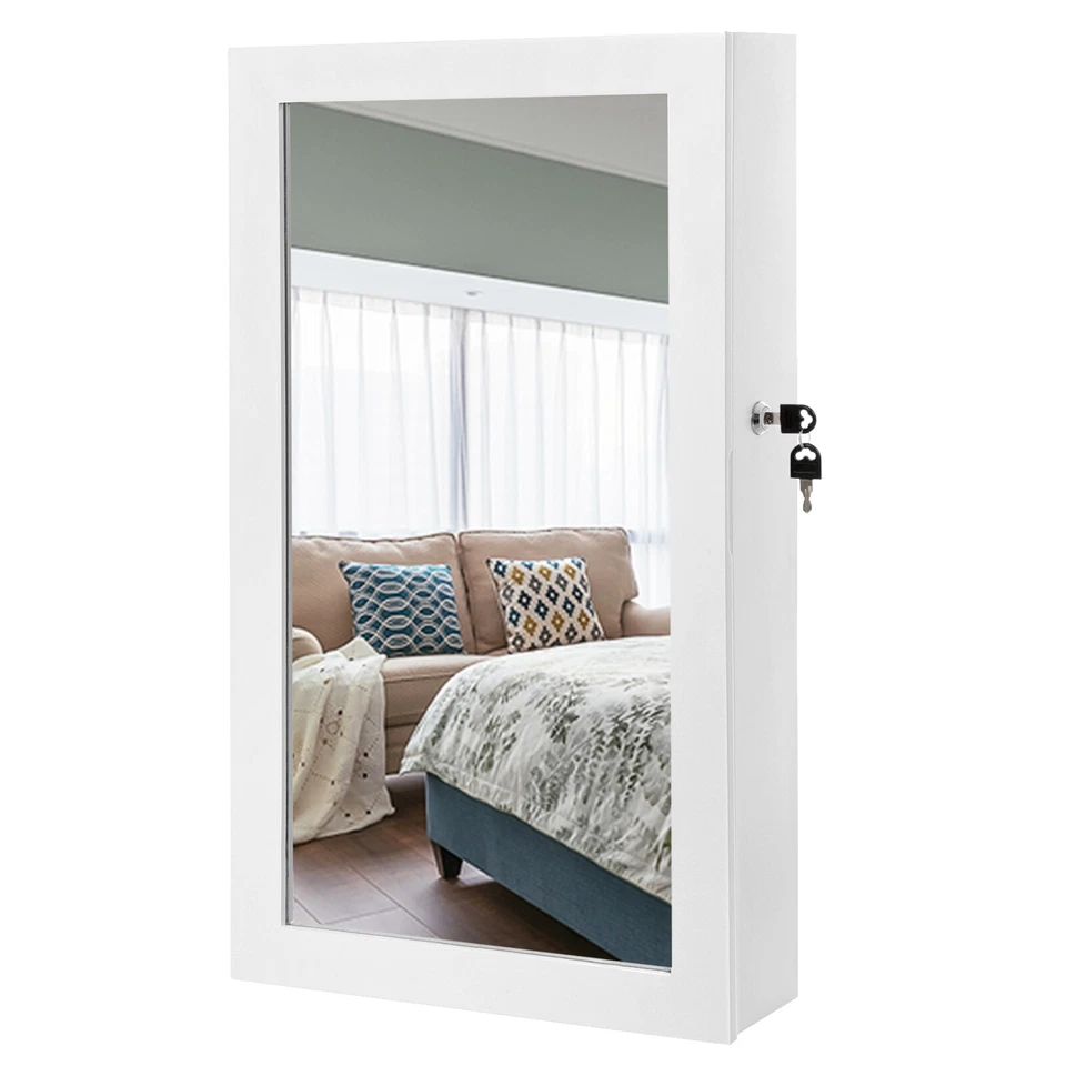 Schmuckschrank Spiegelschrank Schmuckregal Schmuckkasten Hängend SONGMICS JBC51W - Bild 3 von 4