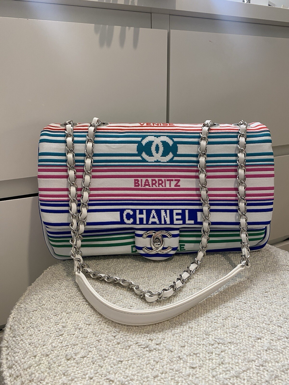 Chanel Flap Bag Medium Jersey Deauville image 2