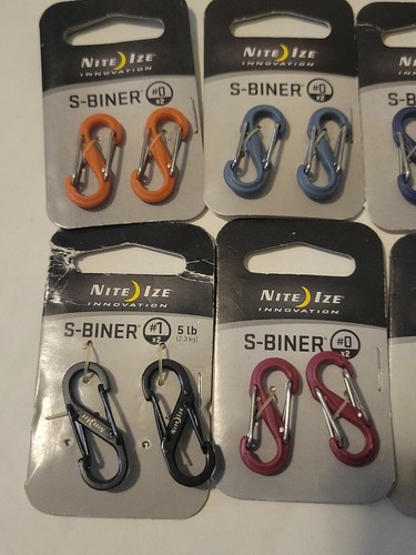 Nite Ize S-Biner plastica 5- #0. 6 e 1- #1 12PK Multicolore - Foto 2 di 5