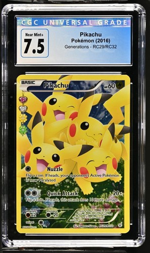 Pikachu graded CGC 7.5 for sale on eBay