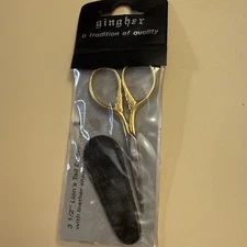 Gingher 3-1/2” Lion’s Tail Embroidery Scissors #G-LT• ITALY • NOS