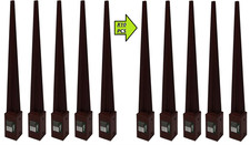 10 X 75mm Fence Post Spike Support Holder Rust Resistant Metal Steel Stakes UK