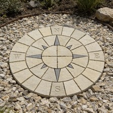1.8M  NAUTICAL COMPASS ROTUNDA PAVING PATIO SLAB CIRCLE [ DELIVERY  EXCEPTIONS]