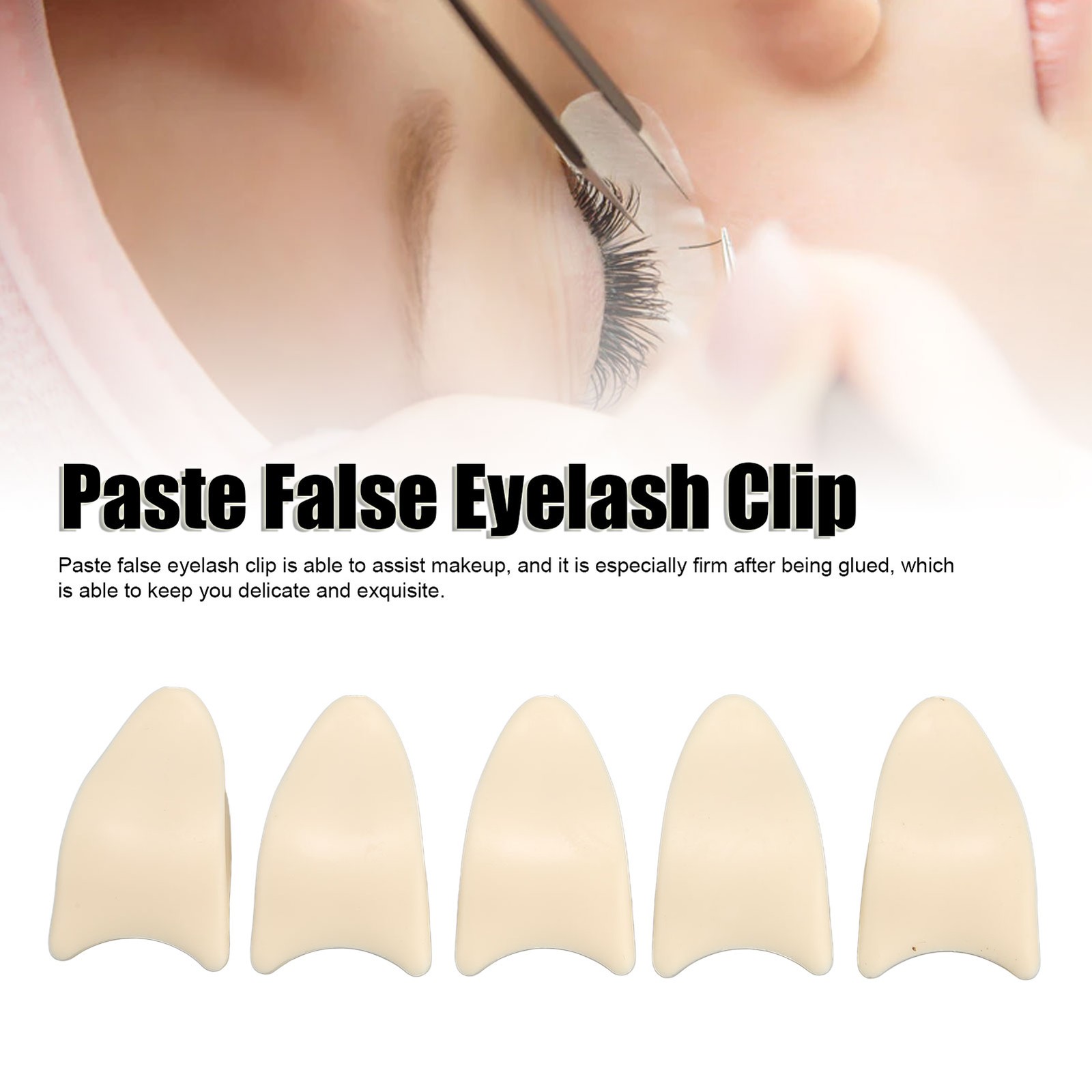5pcs Paste False Eyelash Clip Silicone Paste Eyelash Clip Assistant Tool For BLW