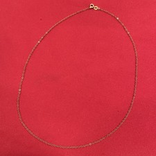 14k Yellow Gold Filled Flat Cable 18  Plain Chain Necklace
