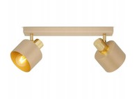 Luxolar LED Deckenleuchte 2-Flammig Beige/Gold E27 60W Deckenlampe Schwenkbar