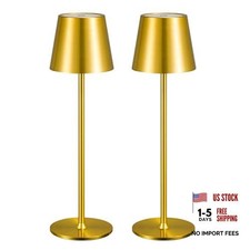 2 Pack Cordless Table Lamp,Portable LED Desk Lamp, 6000mAh Battery 2pGold