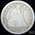 1874 S LIBERTY SEATED QUARTER ~ SCARCE ORIGINAL 25c COIN ~ FREE SHIPPING ~ TCC