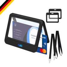 Ausweishalter Kunststoff , 2 Stück, für ID, Kreditkarten, Schlüsselkarten