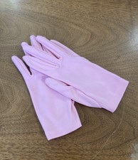 Vintage 1960s Women s Light Pink Nylon Gloves Lightly Worn Size 7-7.5