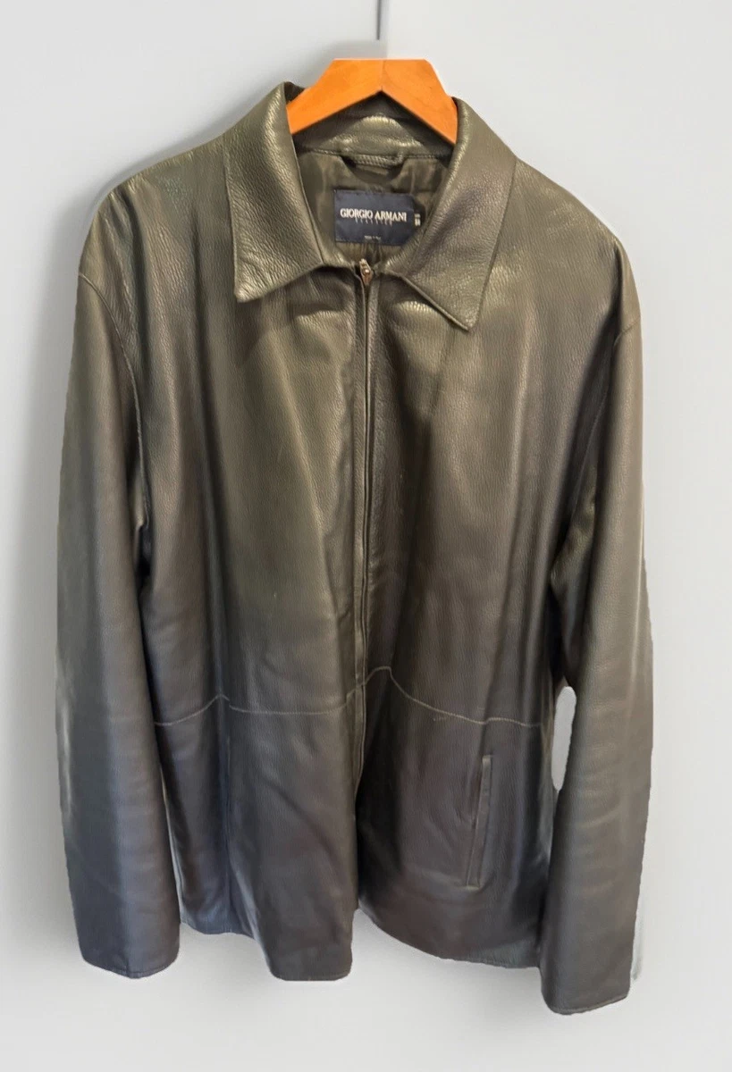 Giorgio Armani Leather Outer Shell Coats, Jackets & Vests for Men