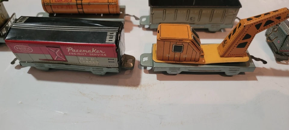 SAKAI O GAUGE 6 CARS HUDSON & PACIFIC ORIGINAL BOX TIN LITHOGRAPH FRICTION POWER - Image 3 of 4