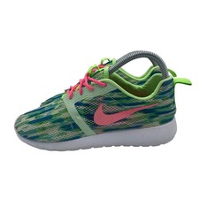 Nike Rosherun Flight Weight Running Shoes Pink Green Girls Youth 4.5
