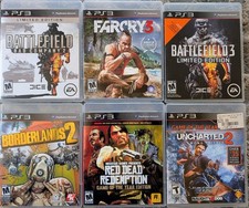 6 PS3 Games bundle: Battlefield, Farcry, Borderlands, red dead redemption, uncha