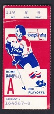 4/9/83 Washington Capitals NY Islanders Ticket Stub Stanley Cup 1st Home PO Game