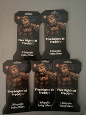 Five Nights at Freddy's Holographic Stickers x5 Packs Lot  5 Stickers per Pack 