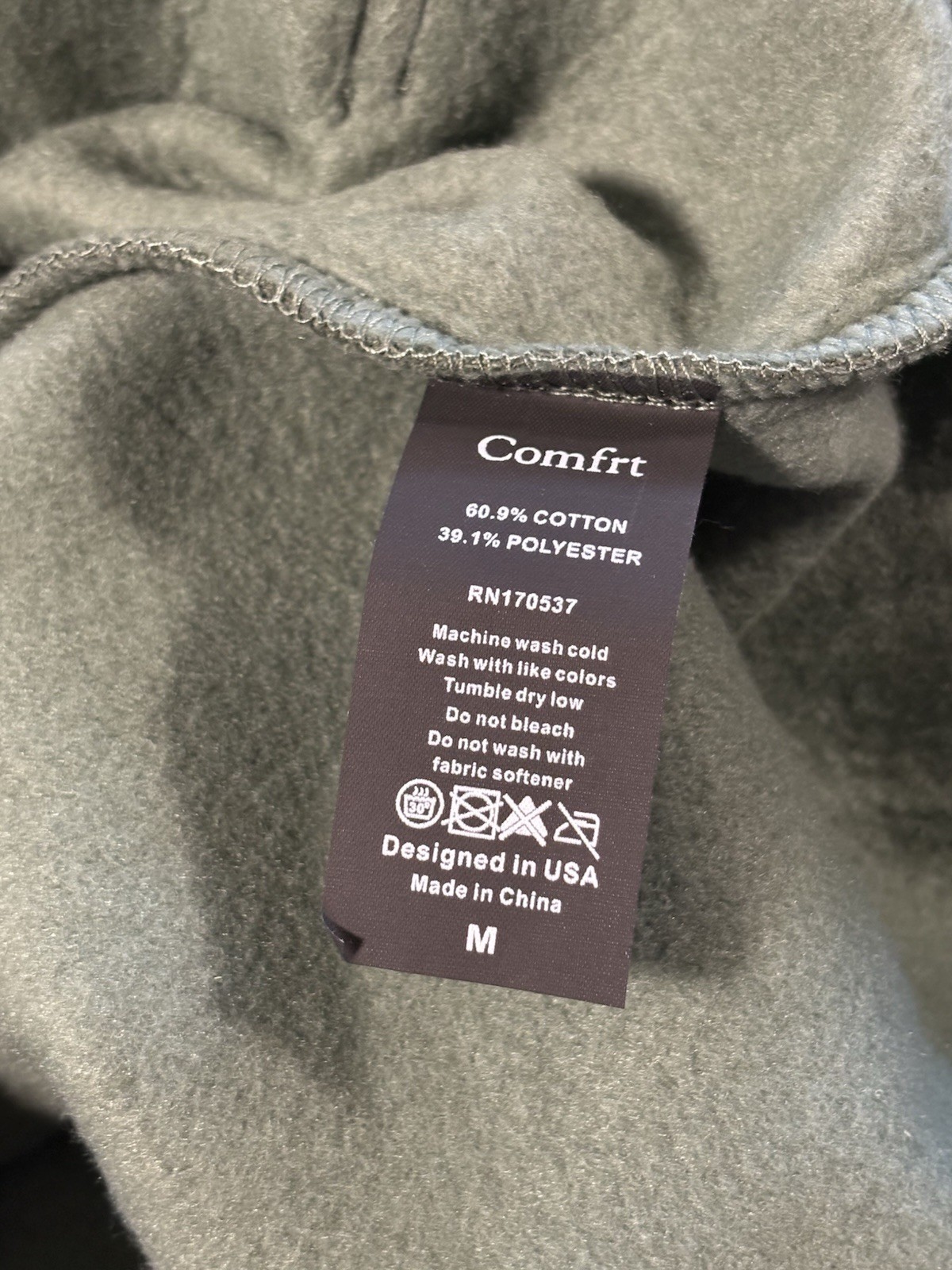 Comfrt Minimalist Hoodie Color Olive Adult Unisex Medium