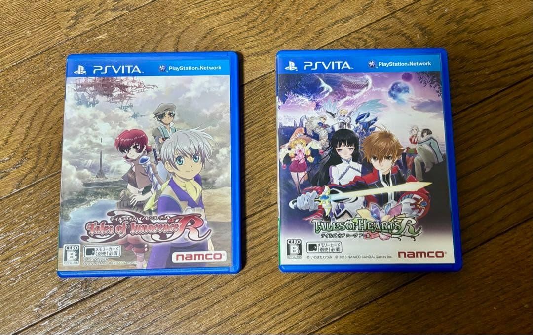 Lot 2 Tales of Hearts R & Innocence R set PS Vita Sony Playstation Vita Tested