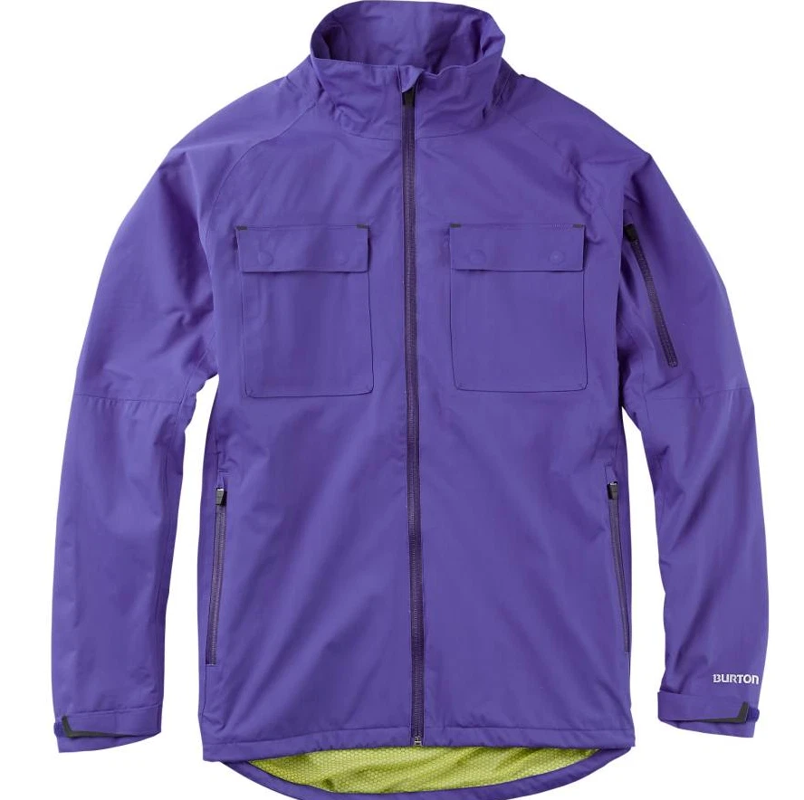 Burton men's Atlas Durashell Blue Snowboard shell Jacket - Small - retail $184