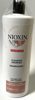 NIOXIN System 3 Cleanser Shampoo Color Safe for Treated/Thinning Hair 33.8oz