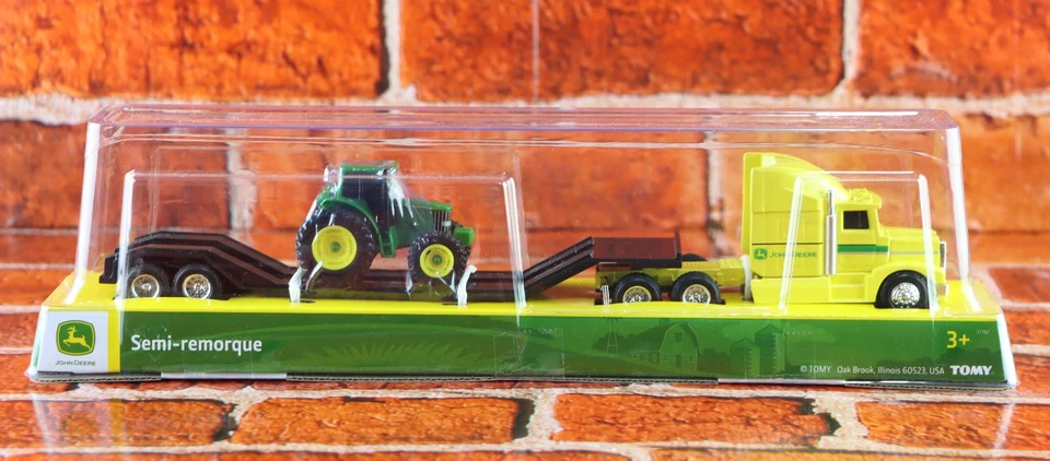TOMY John Deere Semi Hauler Truck Tractor Yellow Diecast 1:64 Scale SEALED - Image 2 of 4