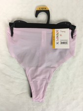 Joyspun 2 Pack Thong Panties Women Size L 12 to 14 Mesh Black and Pink Sheer New